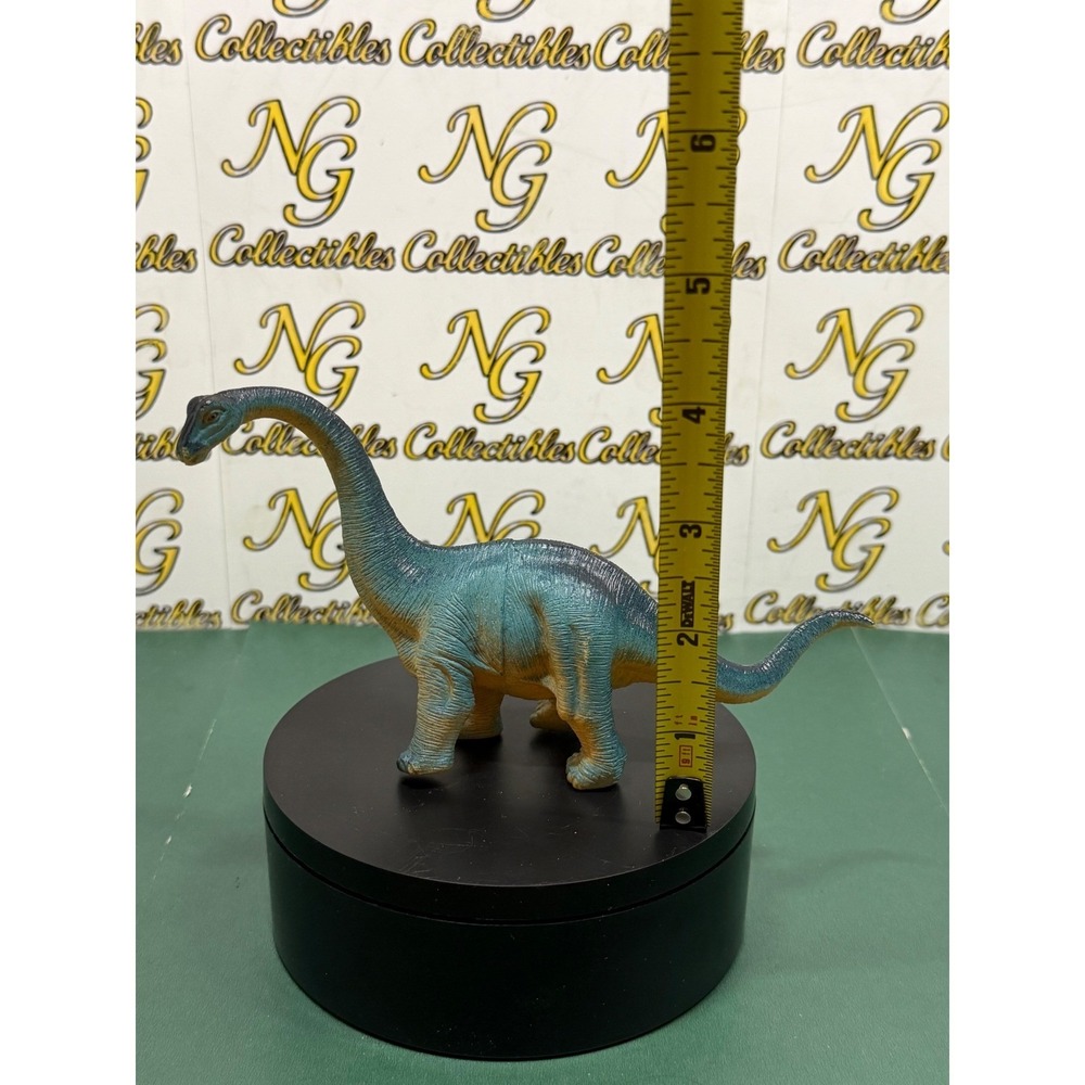 Apatosaurus Dinosaur Figure 2009 Teal Blue Tan Long Neck Sauropod Toy 4 inch
